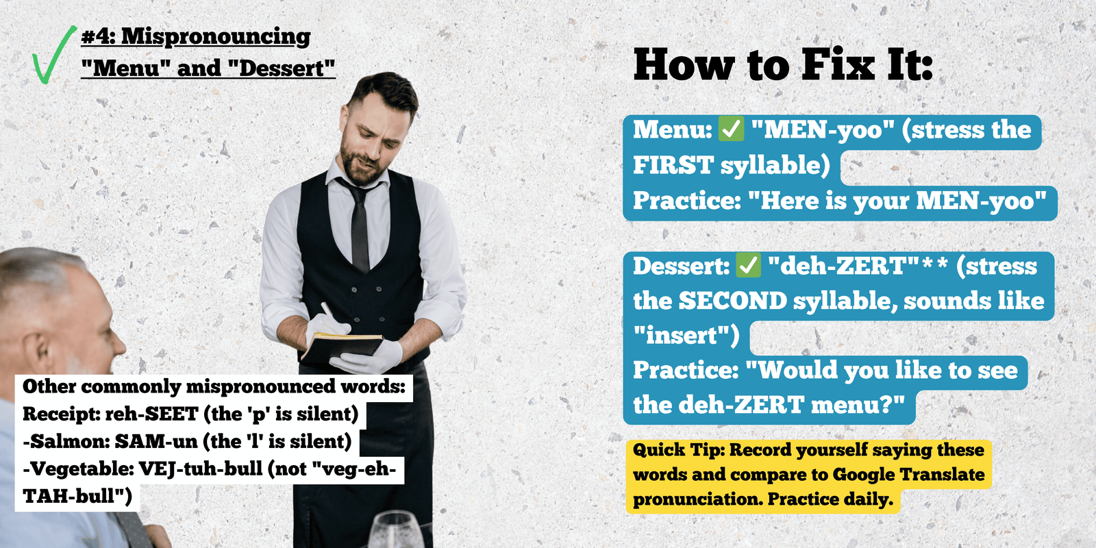 10 Common Mistakes Waiters Make in English: The Complete Guide (2025)