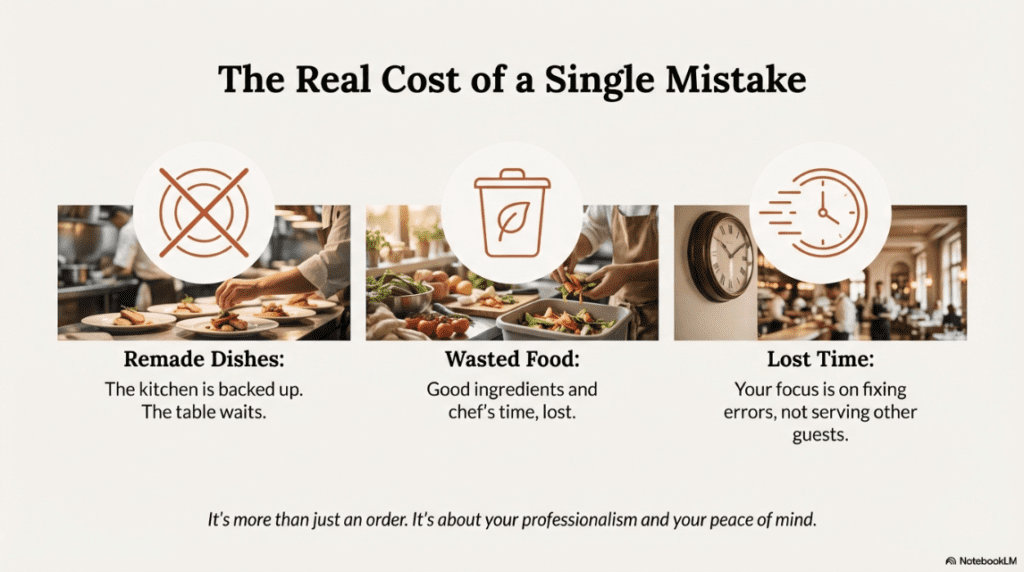 the cost of a single mistake whist taking orders
