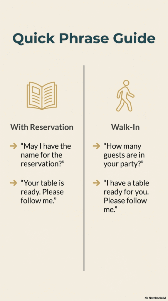 How to Seat Guests Professionally