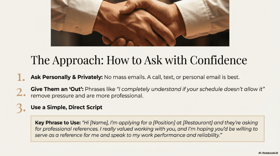 Professional References and Recommendation Letters: A Restaurant Worker's Complete Guide