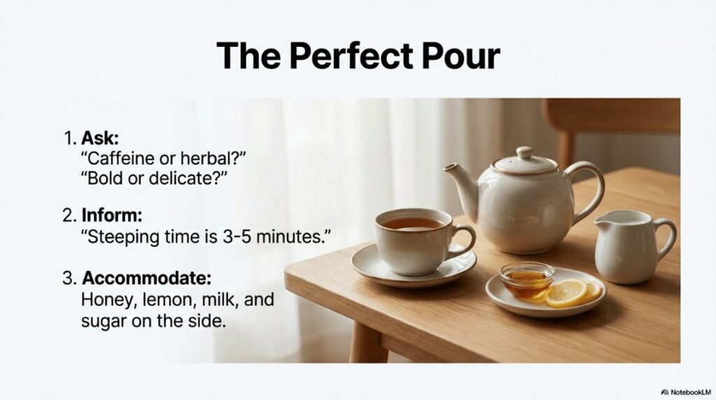 tea. the perfect pour