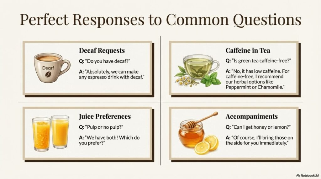 responses to common tea questions