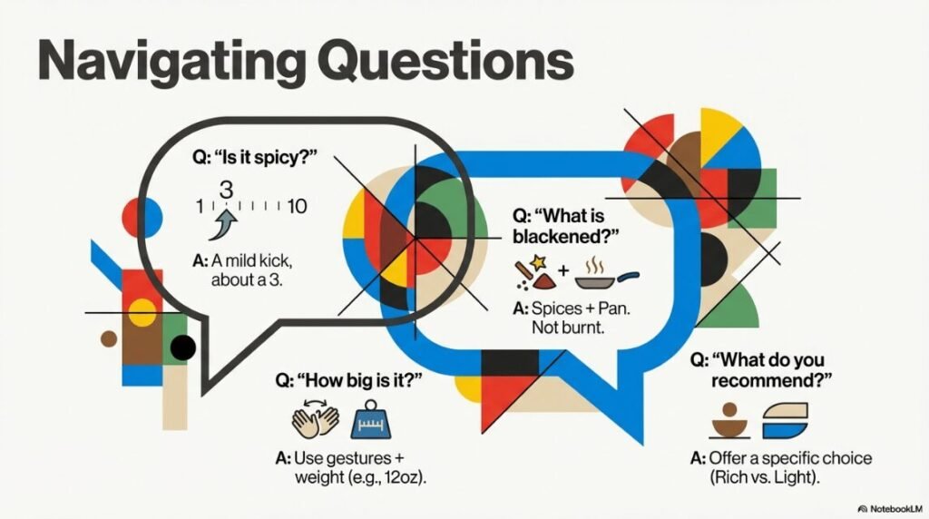 customer restaurant questions