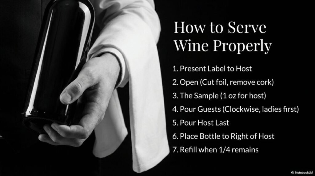 serve wine properly