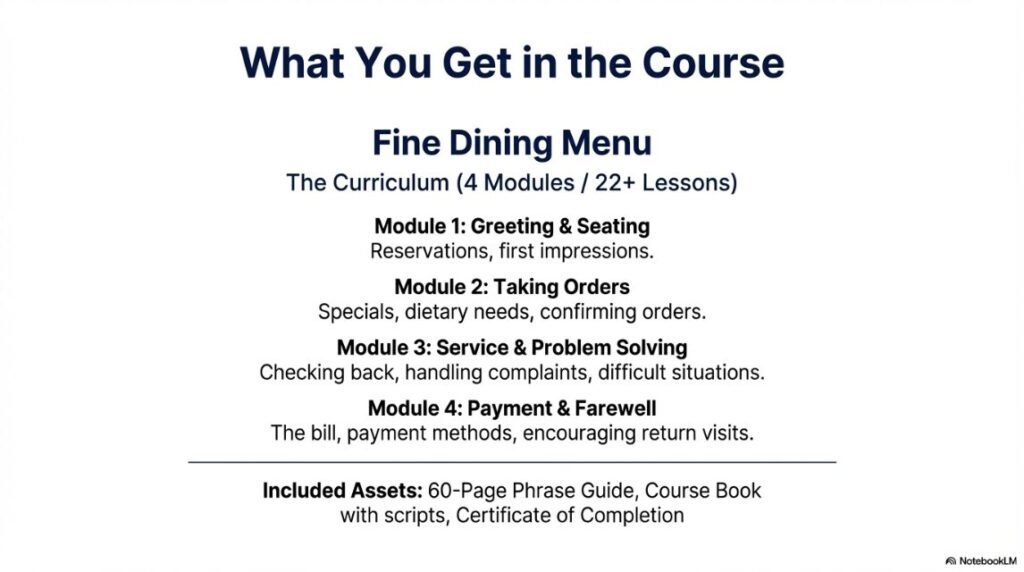 what's in the course