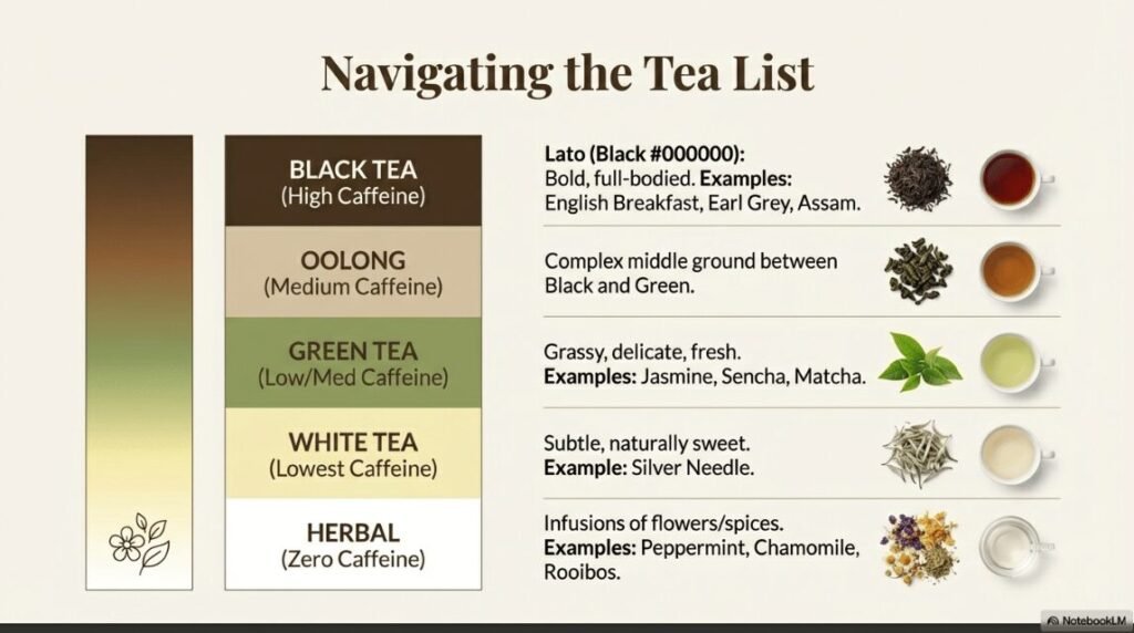 tea menu