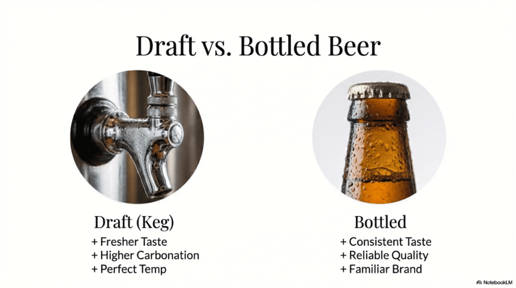draft vs bottled beer