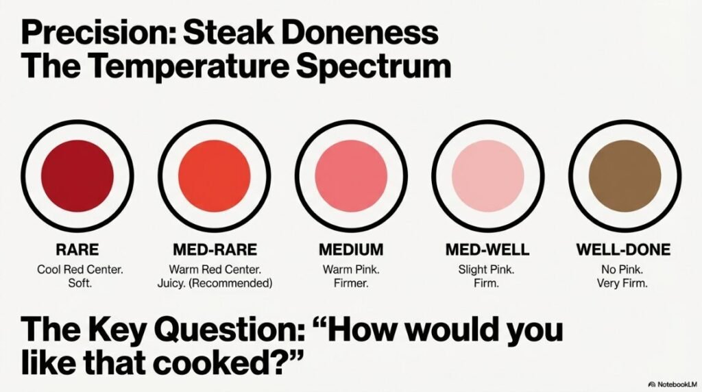 how well do you want your steak cooked