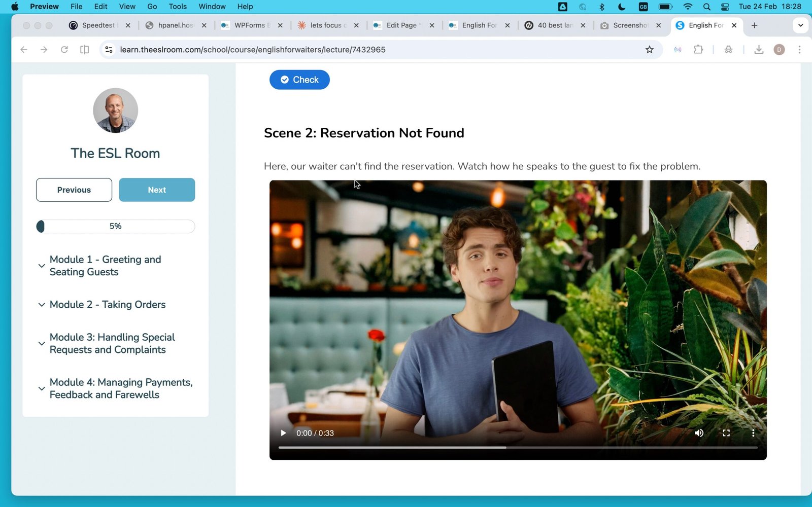Course video lesson — Reservation Not Found