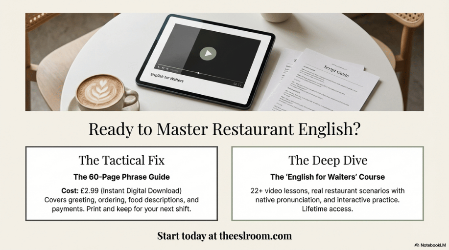 ready to master restaurant english