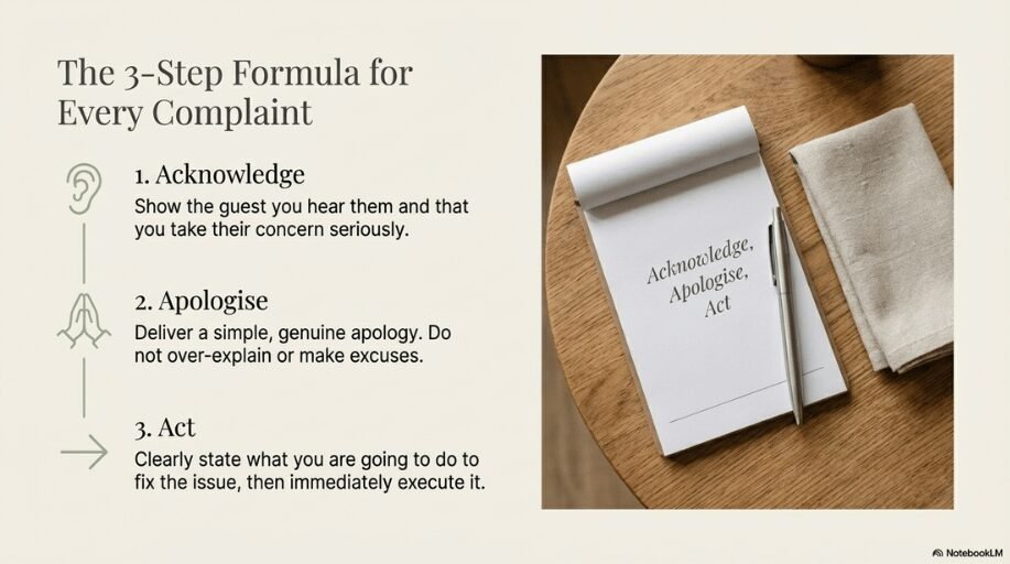 3 step formula for customer complaints