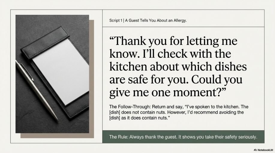 check with the kitchen