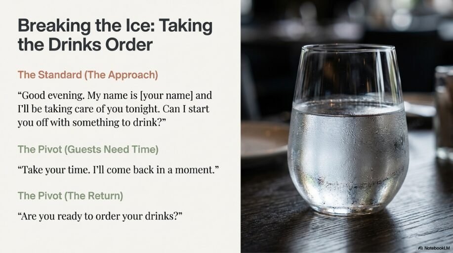 taking drinks orders