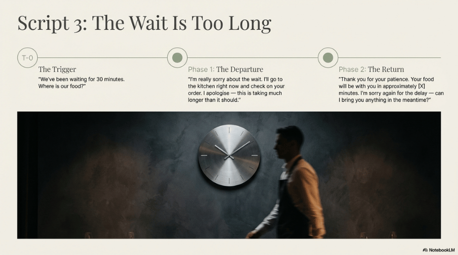 the wait for the food is too long