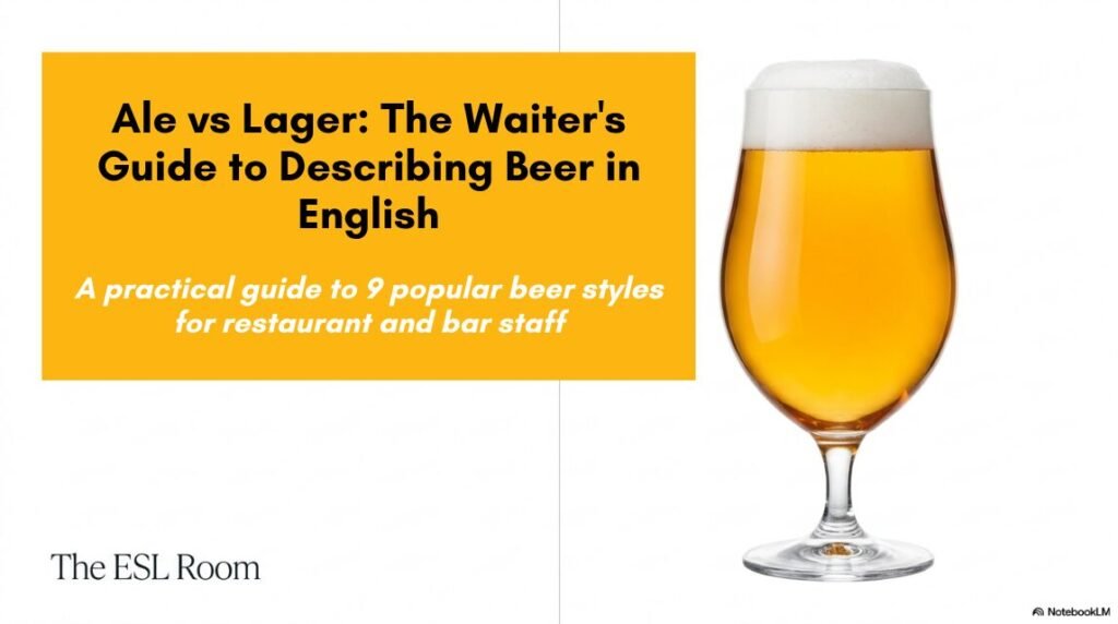 Ale vs Lager: The Waiter's Guide to Describing Beer in English
