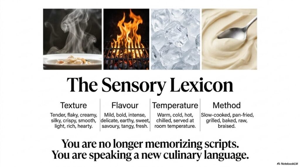 vocabulary for describing dishes