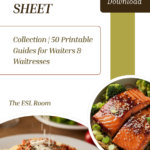 Restaurant Server Cheat Sheet