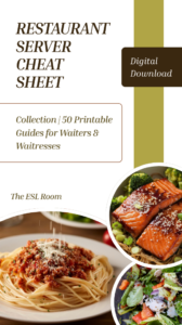 Restaurant Server Cheat Sheet — PDF cover