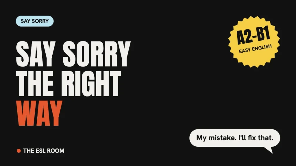 Ways to say sorry to a customer: easy English for waiters